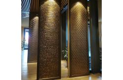 China Luxury Stainless Steel Screen Titanium Hotel Lobby Aluminum Room Divider Screen supplier