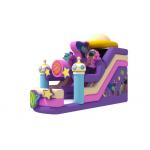 ODM / OEM Inflatable Double Slides Alien Moon Astronaut Inflatable Slides For Kids