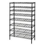 Common Commercial Wire Shelving , 8 Tier Freestanding Organizer Holder And Water Bottle Storage Metal Wire Wine Rack for sale
