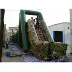 Inflatable Military Zip Line Ride Sport For Children Entertainment Games for sale