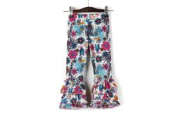 China Summer Long Lace Children'S Casual Trousers Skin Friendly Floral Flare Pants Outfit supplier