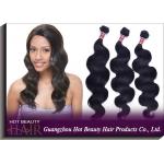 16 Inch Peruvian Virgin Human Hair Extensions Natural Black 100g for sale