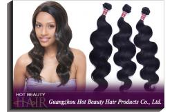 China 16 Inch Peruvian Virgin Human Hair Extensions Natural Black 100g supplier
