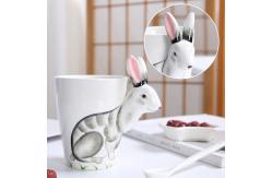 China Customized Cute Ceramic Coffee Mugs 3d Animal Pattern For Gift supplier