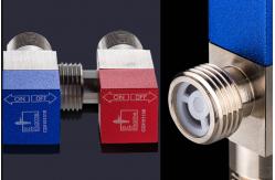 China Anti Back Toilet Basin Faucet Hot Cold Water Triangular Valve supplier