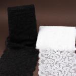 17CM wide lace hem, widened accessory decoration, black and white wide fabric, DIY bouquet packaging, matching for sale