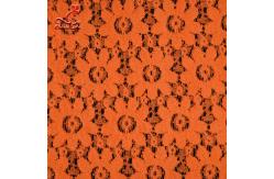 China Soft Fancy Burnt Orange Embroidered Lace Fabric For Saree Clothes supplier