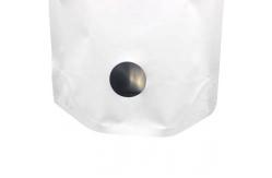 China 400g Matte White Stand Up Pouch 110 Microns Zipper Top See Through Pouches supplier