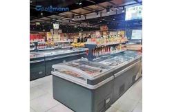 China ETL Gas Station & Mini Store Two Sides Open Island Freezer supplier