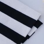 Durable And Comfortable Texture Pure Cotton ​Striped Material Fabric For Tracksuit for sale