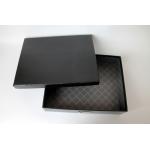 Water proof black Square Recycled Paper Gift Boxes , T - shirt / Cloth gift box for sale