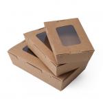 Customized 4 Compartments Take Away Paper Bento Box Leak Proof for sale