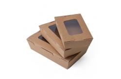 China Customized 4 Compartments Take Away Paper Bento Box Leak Proof supplier