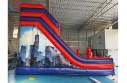 China Manufacturer PVC Inflatable Slide Spiderman Hero Inflatable Double Dry Slides supplier