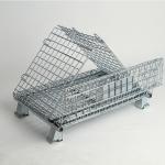 Zinc Plated Warehouse Steel Q235 Folding Wire Mesh Container for sale