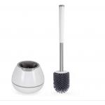 White Toilet Brush And Holder Set Silicone Bristles With Tweezers for sale