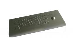China Dirt proof and waterproof dynamic metal kiosk keyboard with trackball mounting desk top supplier