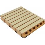 Soundproof Wooden Grooved Acoustic Panel For Cinema / Wood Wall Covering for sale