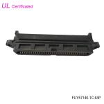 Black 64 Pin Centronic IDC Female Champ Connector with Wire Clip Certificated UL for sale