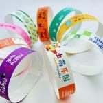 Secure Waterproof Wristbands Tyvek Paper Wristbands with Snap Closure Full Color Printing for sale