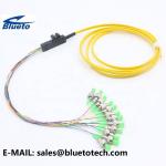 Flat Ribbon Fiber Pigtail 12Core Fanout 0.9mm SM Tails 12fiber FC/APC Fiber Optuc Pigtail IEM Grade B1 Quality Leve for sale