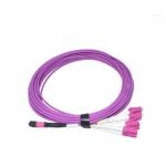 8 Fibers LC MPO OM4 Multimode Patch Cord With Female Connector for sale