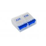 Small Vitamin Pill Box Organizer Pocket Small Case Holder For Elderly 2 Compartments for sale