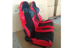 China Adjustable Race Car Seats Blue Pvc Seats Single Adjuster And Single Slider supplier