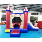 OEM Quadruple Stitching 18 OZ PVC Inflatable Bouncer Slide for sale