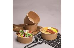 China 24oz Kraft Paper Food Container Eco Friendly Soup Salad With Lid supplier