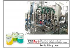 China Industrial Automatic Liquid Filling Line With Piston Filling Machine And Automatic Bottle Labeler supplier