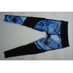 Dye Sublimated Custom High Waisted Sports Leggings , Womens Black Running Leggings for sale