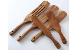 China 5Pcs Premium Natural Teak Wood Spatulas Spoons Set Nonstick supplier