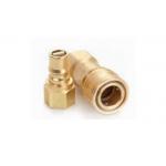 Gas Connection 0.75 Brass Quick Coupler , Universal Quick Connect Brass Fitting for sale