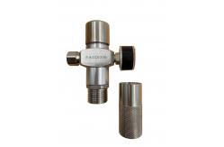 China 18/8 Cartridge Shell Aluminum Nitrogen Mini Regulator 0-60PSI Gauge supplier