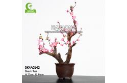 China 77CM Artificial Potted Floor Plants Lifelike Fake Peach Blossom Tree supplier