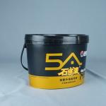 5kg Special Shaped Paint Plastic Bucket With Lid And Handle for sale