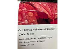 China Large Format Premium Instant-Dry Glossy Coated 180gsm Photo Paper Rolls supplier