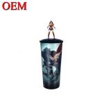 Customized Cute Plastic Topper Character Cup Topper Figurine oem cartoon figure cup for sale