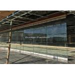 Pakistan Exhibition Show Room Folding Glass Partition Wall Under A Steel Beam Install for sale