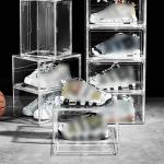 Custom Acrylic Drop Front Shoe Box Clear Transparent for sale