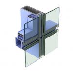 Mill Finished Silver Color Aluminum Extruded Profiles For Glass Curtain Wall for sale