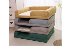 China Handmade Braided Cattail Leaf Kitten Bed Rattan Dog Basketwith Soft Cushion supplier
