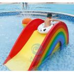 Rainbow Mini Splash Pad Children Fibreglass Water Slides Height 1.1m Width 0.6m for sale