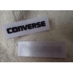 Converse 3D Silicone Logo Patches Black Soft For Clothing Neck Label for sale