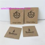 PE Coated k Packing Bags Paper Sachet Pouch Customized Size Kraft Bags For Coffee / Tea / Snack for sale