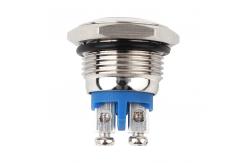 China 12mm 2 Pin Momentary Tactile Push Button Switch Flat Round  IP68 supplier
