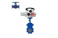 China Industrial Electric Wafer Gate Valve with Manual Actuation and Screw Connection supplier