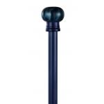 Aluminum 22mm Diameter 5m Length Black Curtain Rods Ceiling Mount for sale