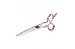 China 440c  Curved Blending Pet Hair Scissors , Dog Grooming Chunkers supplier